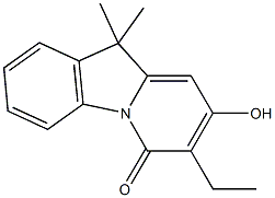 7-ethyl-8-hydroxy-10,10-dimethylpyrido[1,2-a]indol-6(10H)-one Struktur