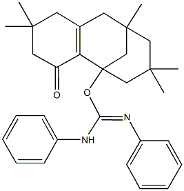 5,5,9,11,11-pentamethyl-3-oxotricyclo[7.3.1.0~2,7~]tridec-2(7)-en-1-yl N,N'-diphenylimidocarbamate Struktur