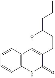 2-propyl-2,3,4,6-tetrahydro-5H-pyrano[3,2-c]quinolin-5-one Struktur