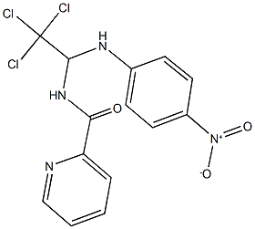 N-(2,2,2-trichloro-1-{4-nitroanilino}ethyl)-2-pyridinecarboxamide Struktur