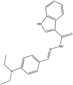 N'-[4-(diethylamino)benzylidene]-1H-indole-3-carbohydrazide Struktur