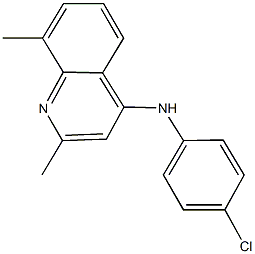 N-(4-chlorophenyl)-2,8-dimethylquinolin-4-amine Struktur