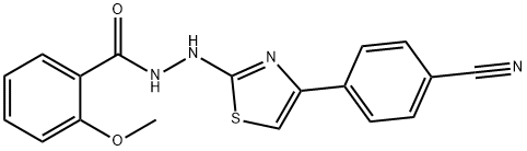 N'-[4-(4-cyanophenyl)-1,3-thiazol-2-yl]-2-methoxybenzohydrazide Struktur