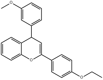 2-(4-ethoxyphenyl)-4-(3-methoxyphenyl)-4H-chromene Struktur