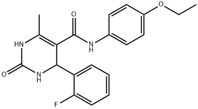 N-(4-ethoxyphenyl)-4-(2-fluorophenyl)-6-methyl-2-oxo-1,2,3,4-tetrahydropyrimidine-5-carboxamide Struktur