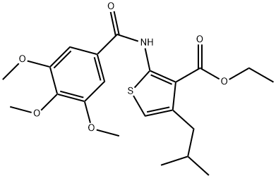 ethyl 4-isobutyl-2-[(3,4,5-trimethoxybenzoyl)amino]-3-thiophenecarboxylate Struktur