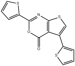 2,5-di(2-thienyl)-4H-thieno[2,3-d][1,3]oxazin-4-one Struktur