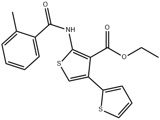 ethyl 2-[(2-methylbenzoyl)amino]-2',4-bithiophene-3-carboxylate Struktur