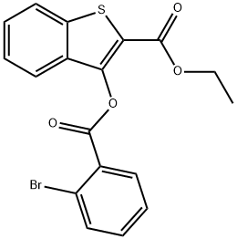 ethyl 3-[(2-bromobenzoyl)oxy]-1-benzothiophene-2-carboxylate Struktur