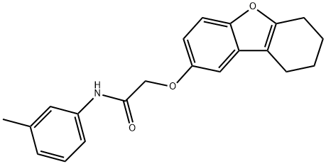 N-(3-methylphenyl)-2-(6,7,8,9-tetrahydrodibenzo[b,d]furan-2-yloxy)acetamide Struktur