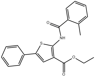 ethyl 2-[(2-methylbenzoyl)amino]-5-phenylthiophene-3-carboxylate Struktur