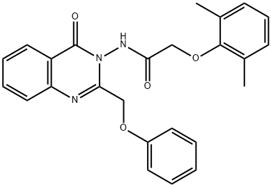 2-(2,6-dimethylphenoxy)-N-(4-oxo-2-(phenoxymethyl)quinazolin-3(4H)-yl)acetamide Struktur