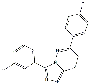 3-(3-bromophenyl)-6-(4-bromophenyl)-7H-[1,2,4]triazolo[3,4-b][1,3,4]thiadiazine Struktur