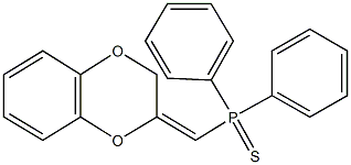 1,4-benzodioxin-2(3H)-ylidenemethyl(diphenyl)phosphine sulfide Struktur