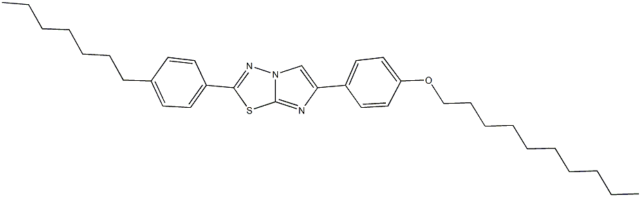 6-[4-(decyloxy)phenyl]-2-(4-heptylphenyl)imidazo[2,1-b][1,3,4]thiadiazole Struktur