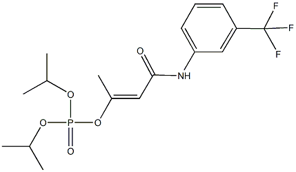 diisopropyl 1-methyl-3-oxo-3-[3-(trifluoromethyl)anilino]-1-propenyl phosphate Struktur