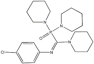 N-(4-chlorophenyl)-N-[[di(1-piperidinyl)phosphoryl](1-piperidinyl)methylene]amine Struktur