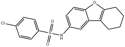 4-chloro-N-(6,7,8,9-tetrahydrodibenzo[b,d]furan-2-yl)benzenesulfonamide Struktur