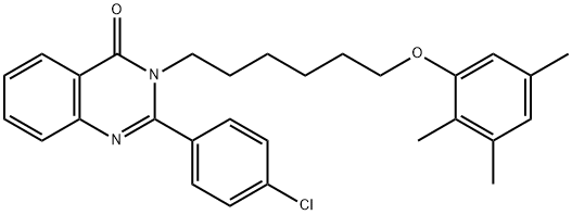 2-(4-chlorophenyl)-3-[6-(2,3,5-trimethylphenoxy)hexyl]-4(3H)-quinazolinone Struktur