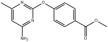 methyl 4-[(4-amino-6-methyl-2-pyrimidinyl)oxy]benzoate Struktur