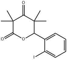 6-(2-iodophenyl)-3,3,5,5-tetramethyldihydro-2H-pyran-2,4(3H)-dione Struktur