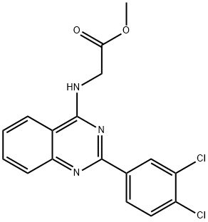 methyl {[2-(3,4-dichlorophenyl)-4-quinazolinyl]amino}acetate Struktur