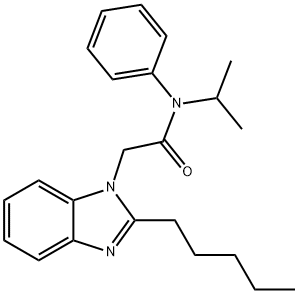 N-isopropyl-2-(2-pentyl-1H-benzimidazol-1-yl)-N-phenylacetamide Struktur