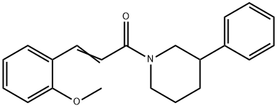 methyl 2-[3-oxo-3-(3-phenyl-1-piperidinyl)-1-propenyl]phenyl ether Struktur