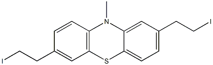 2,7-bis(2-iodoethyl)-10-methyl-10H-phenothiazine Struktur