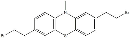 2,7-bis(2-bromoethyl)-10-methyl-10H-phenothiazine Struktur