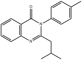 2-isobutyl-3-(4-methylphenyl)quinazolin-4(3H)-one Struktur