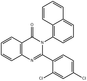 2-(2,4-dichlorophenyl)-3-(1-naphthyl)-4(3H)-quinazolinone Struktur