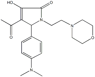 4-acetyl-5-[4-(dimethylamino)phenyl]-3-hydroxy-1-[2-(4-morpholinyl)ethyl]-1,5-dihydro-2H-pyrrol-2-one Struktur