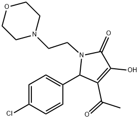 4-acetyl-5-(4-chlorophenyl)-3-hydroxy-1-(2-morpholin-4-ylethyl)-1,5-dihydro-2H-pyrrol-2-one Struktur