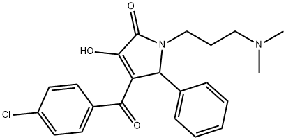 4-(4-chlorobenzoyl)-1-[3-(dimethylamino)propyl]-3-hydroxy-5-phenyl-1,5-dihydro-2H-pyrrol-2-one Struktur