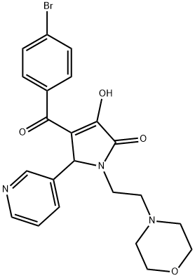 4-(4-bromobenzoyl)-3-hydroxy-1-[2-(4-morpholinyl)ethyl]-5-(3-pyridinyl)-1,5-dihydro-2H-pyrrol-2-one Struktur