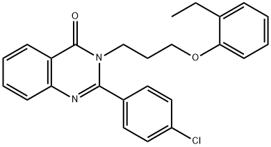 2-(4-chlorophenyl)-3-[3-(2-ethylphenoxy)propyl]-4(3H)-quinazolinone Struktur