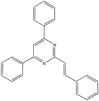 4,6-diphenyl-2-(2-phenylvinyl)pyrimidine Struktur