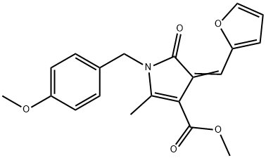 methyl 4-(2-furylmethylene)-1-(4-methoxybenzyl)-2-methyl-5-oxo-4,5-dihydro-1H-pyrrole-3-carboxylate Struktur