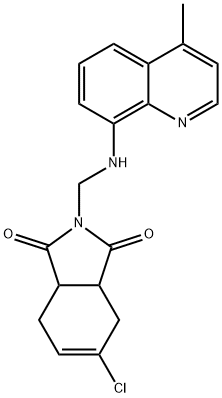 5-chloro-2-{[(4-methylquinolin-8-yl)amino]methyl}-3a,4,7,7a-tetrahydro-1H-isoindole-1,3(2H)-dione Struktur