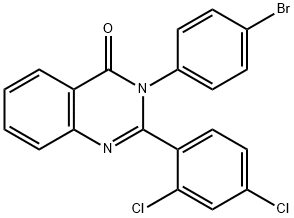 3-(4-bromophenyl)-2-(2,4-dichlorophenyl)quinazolin-4(3H)-one Struktur