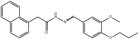 N'-(3-methoxy-4-propoxybenzylidene)-2-(1-naphthyl)acetohydrazide Struktur