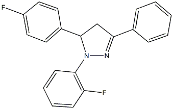 1-(2-fluorophenyl)-5-(4-fluorophenyl)-3-phenyl-4,5-dihydro-1H-pyrazole Struktur