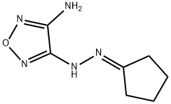 cyclopentanone (4-amino-1,2,5-oxadiazol-3-yl)hydrazone Struktur