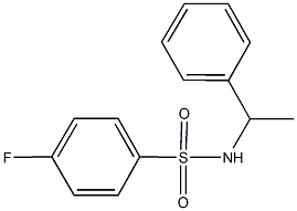 4-fluoro-N-(1-phenylethyl)benzenesulfonamide Struktur