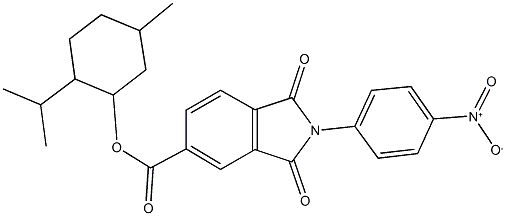 2-isopropyl-5-methylcyclohexyl 2-{4-nitrophenyl}-1,3-dioxo-5-isoindolinecarboxylate Struktur