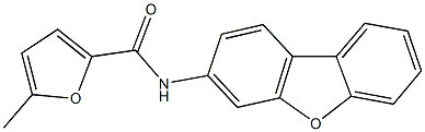 N-dibenzo[b,d]furan-3-yl-5-methyl-2-furamide Struktur