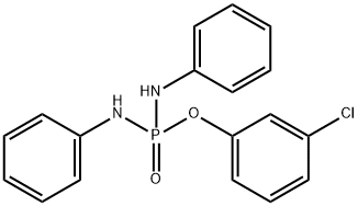 3-chlorophenyl N,N'-diphenyldiamidophosphate Struktur