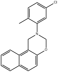 2-(5-chloro-2-methylphenyl)-2,3-dihydro-1H-naphtho[1,2-e][1,3]oxazine Struktur