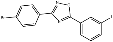 3-(4-bromophenyl)-5-(3-iodophenyl)-1,2,4-oxadiazole Struktur